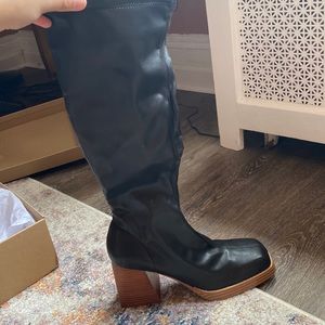 ASOS Cosmos Square toe knee boots size 8